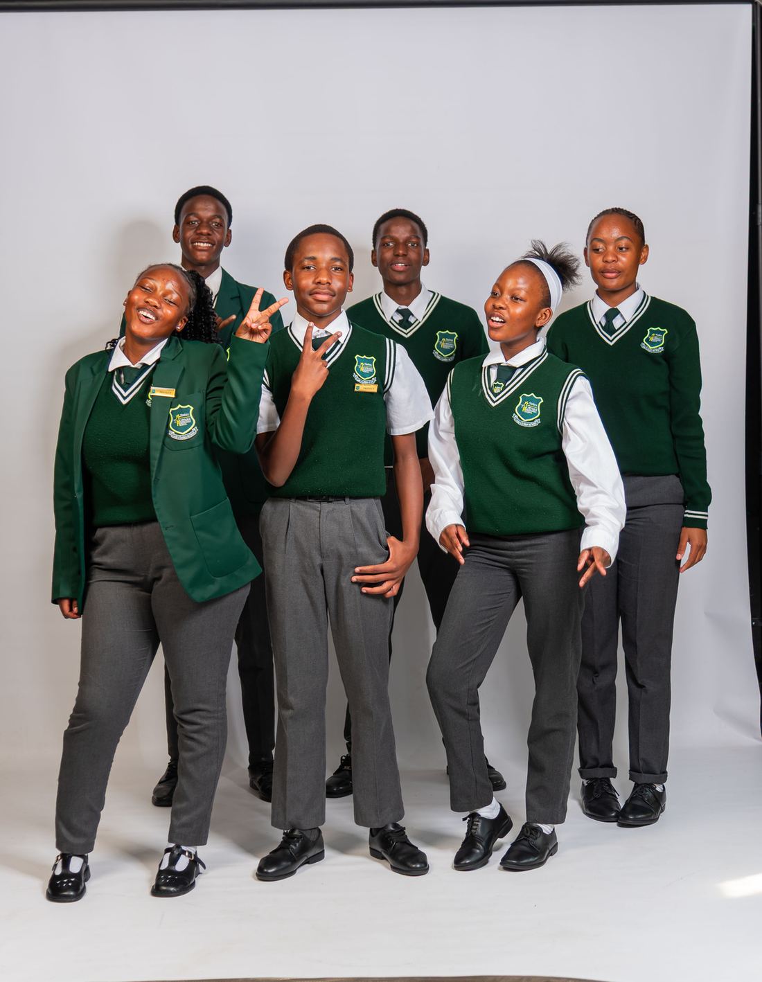 senior phase learners in uniform